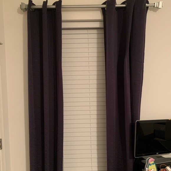 Other - 82” textured dark grey curtains